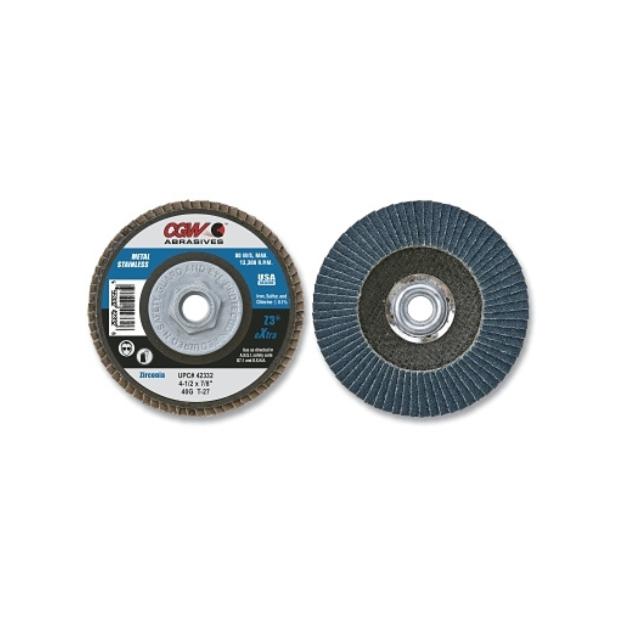 CGW Abrasives Prem Z3 Reg T27 Flap Disc from GME Supply